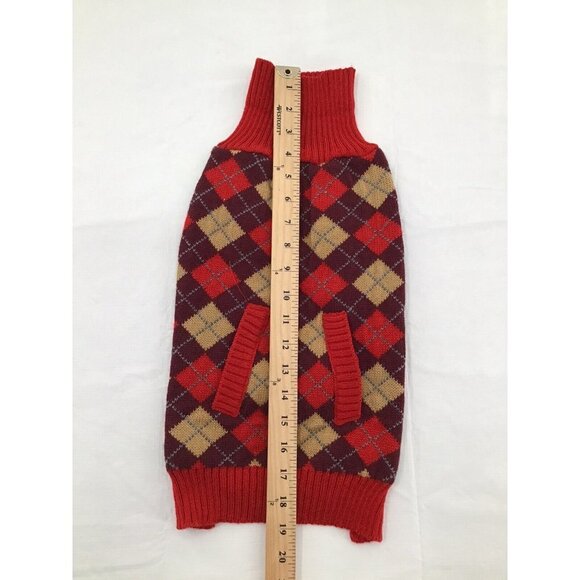 Kyeese Wear Dog Size XLarge Turtleneck Sweater Multi Color Argyle Print - Picture 5 of 5